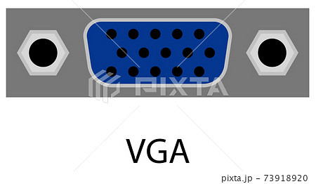 VGA connector for a monitor, peripheral devices on a transparent background VGA connector for a monitor, peripheral devices on a transparent background 73918920