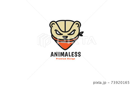 animal head as ninja logo symbol icon vector graphic design illustration 73920165