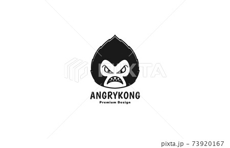 animal head cute gorilla angry  logo symbol icon vector graphic design illustration 73920167
