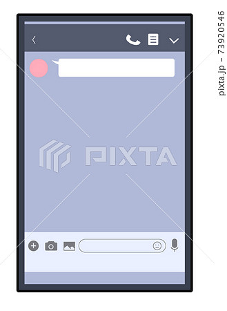 Line画面のイラストのイラスト素材