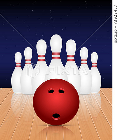 Bowling Club Vector Design Illustrationのイラスト素材