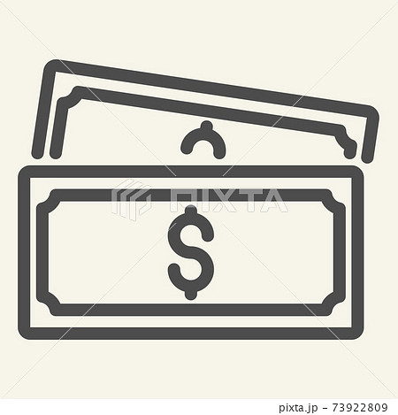 Banknotes line icon. Currency vector illustration isolated on white. Money outline style design, designed for web and app. Eps 10. Banknotes line icon. Currency vector illustration isolated on white. Money outline style design, designed for web and app. Eps 10. 73922809
