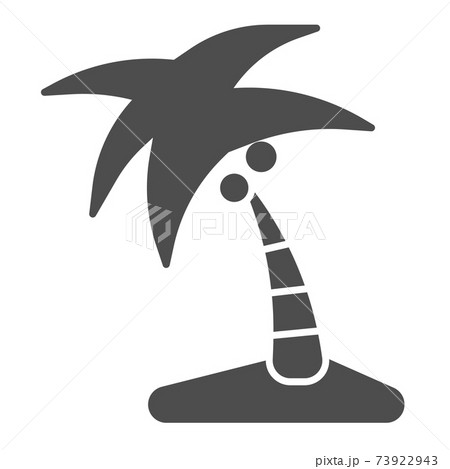 Palm Solid Icon Summer Concept Palm Tree のイラスト素材