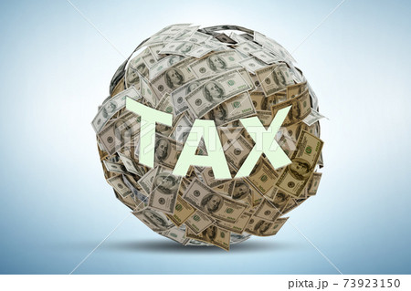 Tax concept with dollar ball - - 3d rendering 73923150