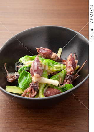 うるいとホタルイカの芥子酢味噌和え 73923319