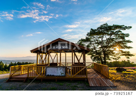 北海道富良野　麓郷展望台の夕景 73925167