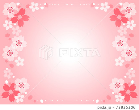桜の花のフレーム背景 桜の花のフレーム背景 73925306