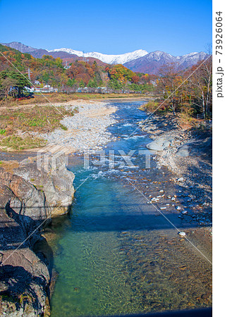 与謝野晶子歌碑公園 笹笛橋より 谷川岳 利根川 秋の景色 みなかみ町 与謝野晶子歌碑公園 笹笛橋より 谷川岳 利根川 秋の景色 みなかみ町 73926064