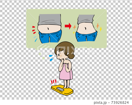 ダイエットを試みる 女性 ダイエットを試みる 女性 73926824