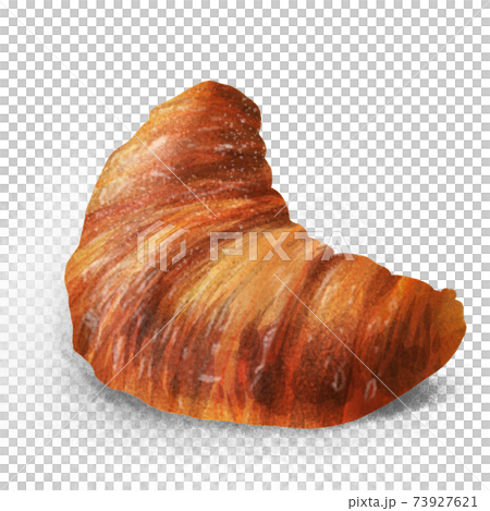 サクサクなクロワッサンのリアルタッチイラストのイラスト素材