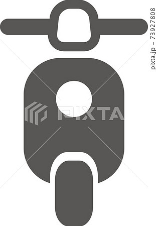 オートバイ スクーター のシンプルなアイコン 黒色 のイラスト素材