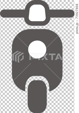 Simple icon for motorcycle (scooter) (black) 73927808