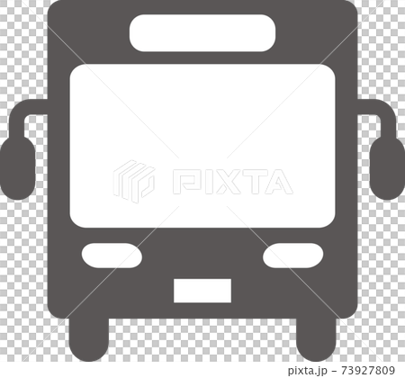 路線バスのシンプルなアイコン（黒色） 73927809