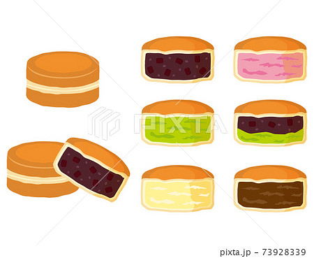 大判焼きのベクターイラスト　今川焼 73928339