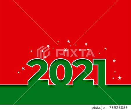 2021 happy new year red and green background 73928883