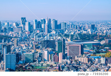 日本の東京都市景観 新国立競技場などを望む 日本の東京都市景観 新国立競技場などを望む 73930200