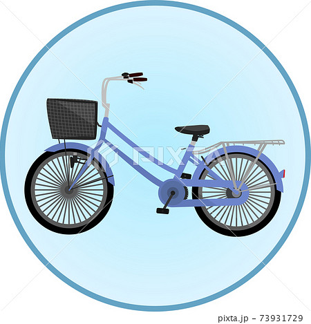 シンプルな自転車のアイコンのイラスト素材