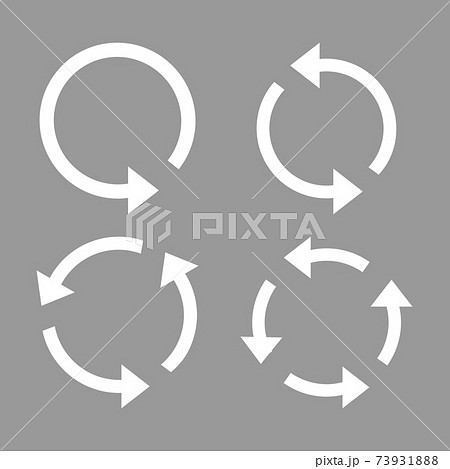 Arrow, refresh, update icon set. Vector illustration, flat design. 73931888