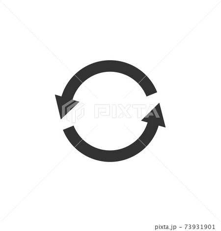 Circle arrow icon. Vector illustration, flat design. 73931901