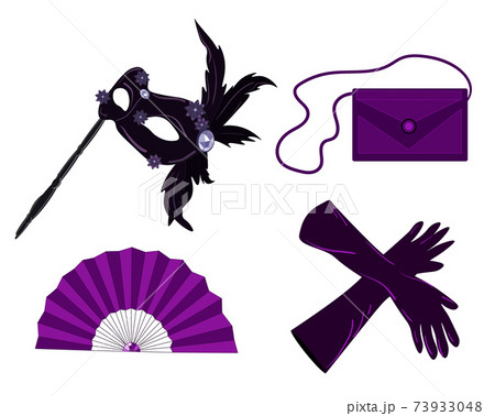 masquerade objects on white background isolated, vector illustration masquerade objects on white background isolated, vector illustration 73933048