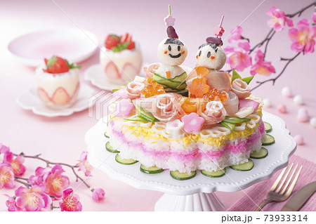 ひなまつり食卓イメージ デコバラちらし寿司 ひなまつり食卓イメージ デコバラちらし寿司 73933314