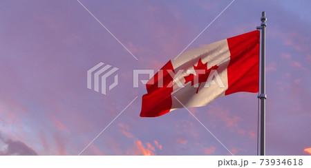 3d rendering of the national flag of the Canada 73934618