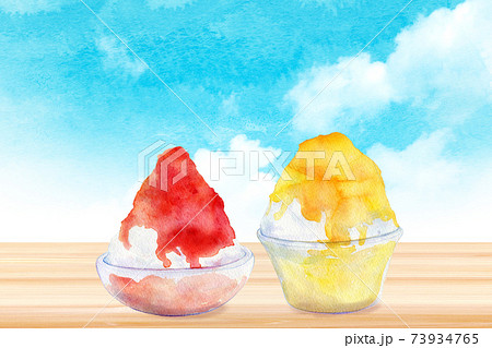 かき氷と青空 73934765