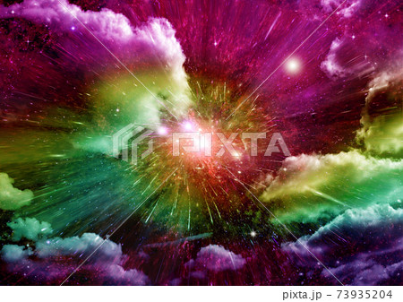 galaxy in a free space. 3D rendering galaxy in a free space. 3D rendering 73935204