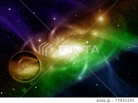 galaxy in a free space. 3D rendering galaxy in a free space. 3D rendering 73935205