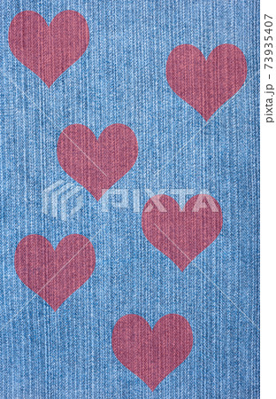 Hearts on jeans texture Hearts on jeans texture 73935407