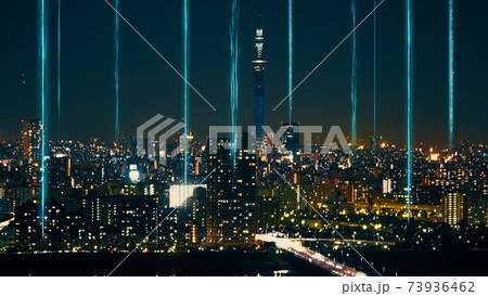 Smart digital city with globalization abstract graphic showing connection network Smart digital city with globalization abstract graphic showing connection network 73936462