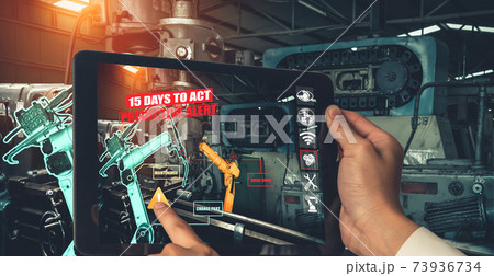 Engineer controls robotic arms by augmented reality industry technology 73936734