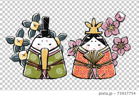 Handmade male and female chicks with egg shells with tachibana and cherry blossoms Handmade male and female chicks with egg shells with tachibana and cherry blossoms 73937754