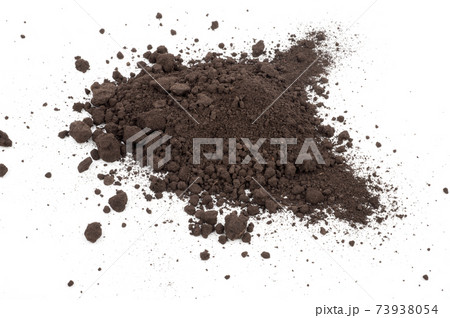 Heap of soil on a white background 73938054