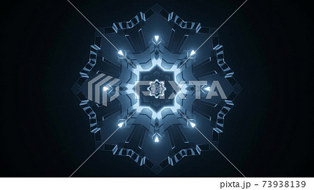 Abstract blue space tunnel 3d illustration wallpaper background Abstract blue space tunnel 3d illustration wallpaper background 73938139