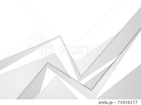 Grey and white paper stripes abstract geometric background 73939277