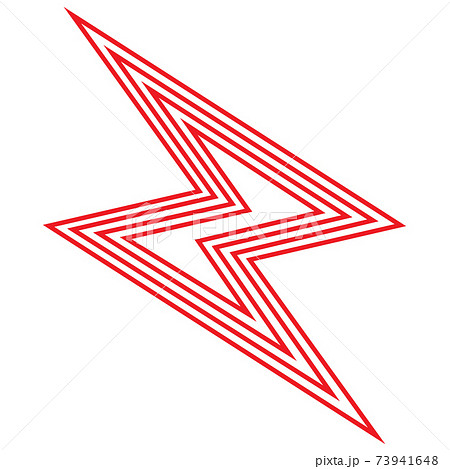 赤い稲妻のラインイラスト Thunderbolt Line Illustrationのイラスト素材 赤い稲妻のラインイラスト Thunderbolt Line Illustrationのイラスト素材