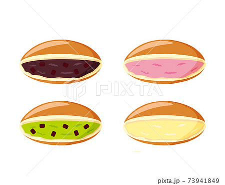 どら焼きのベクターイラスト　和菓子　 73941849