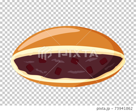 どら焼きのベクターイラスト　和菓子　 73941862