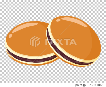 どら焼きのベクターイラスト　和菓子　 73941863