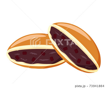 どら焼きのベクターイラスト　和菓子　 73941864