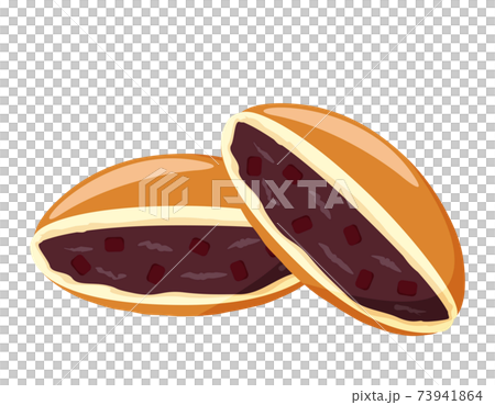 どら焼きのベクターイラスト　和菓子　 73941864