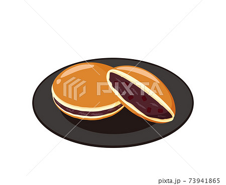 どら焼きのベクターイラスト　和菓子　 73941865
