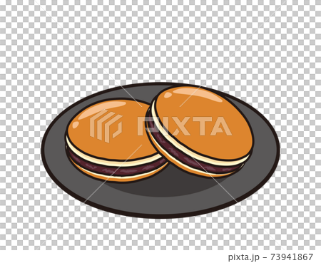 どら焼きのベクターイラスト　和菓子　 73941867