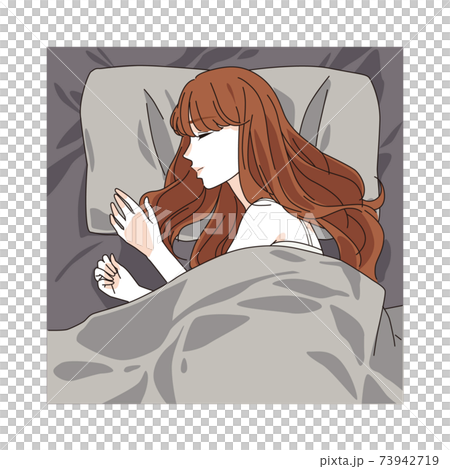 Woman in her twenties sleeping in bed Woman in her twenties sleeping in bed 73942719