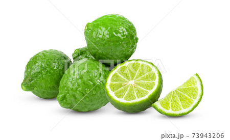 Bergamot fruit on white background 73943206
