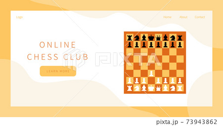 Online chess club landing page. Online chess club landing page. 73943862