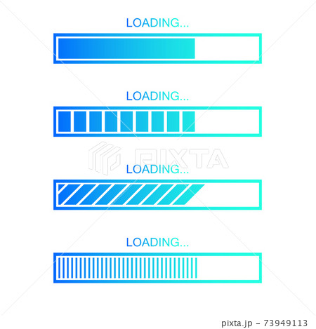 Vector progress loading bar set. Process indicator. 73949113