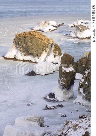 霧多布岬の冬景色　きりたっぷ岬 73949936