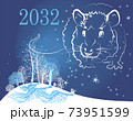 background postcard with the symbol of 2032 on the eastern calendar - rat 73951599
